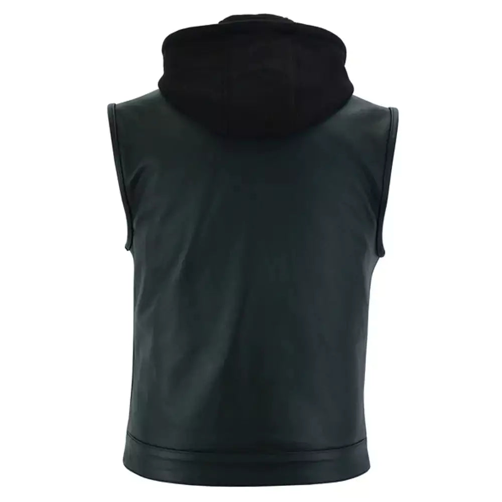 concealed snaps, premium naked cowhide, removable hood & hidden zipper