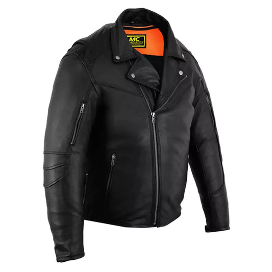 Men's Modern Longer Beltless Biker Jacket MC10107