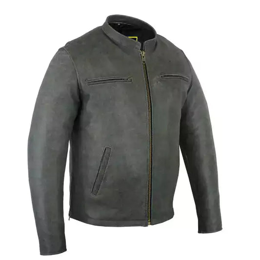 Men's Sporty Cruiser Jacket Gray MC10112