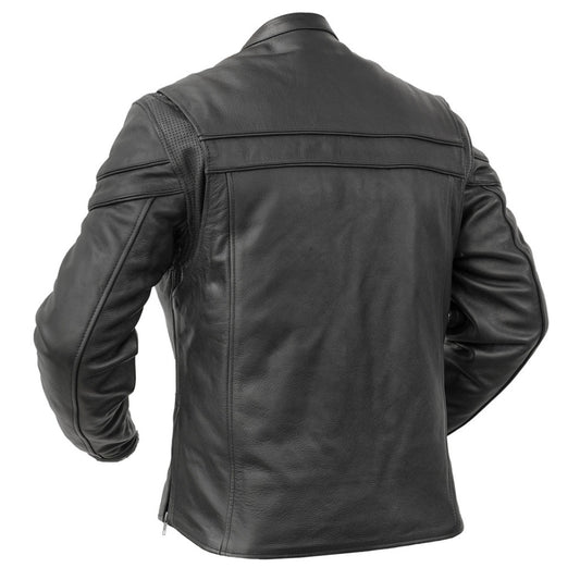 Road Warrior Men's Leather Motorcycle Jacket