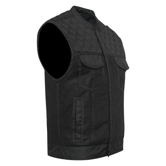 Road Warrior Men's Textile Motorcycle Vest MC20205