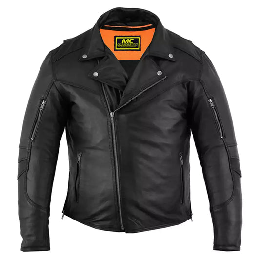 Men's Modern Longer Beltless Biker Jacket MC10107