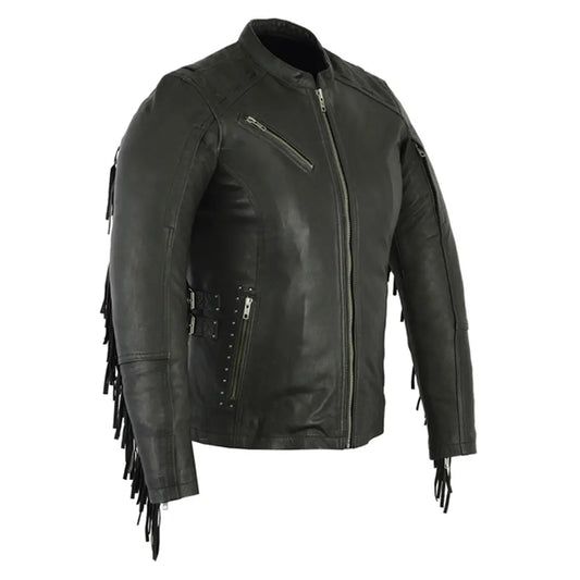 MC30109 WOMEN'S STYLISH JACKET WITH FRINGE