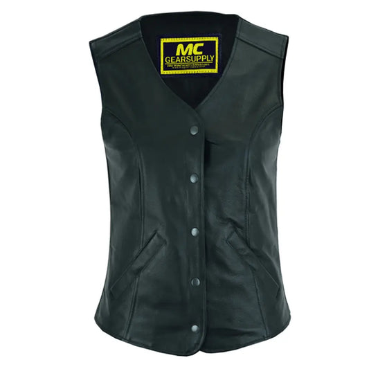 MC40107 WOMEN’S STYLISH LONGER BODY ¾ VEST – PLAIN SIDES