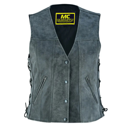 MC40109 WOMEN'S GRAY SINGLE BACK PANEL CONCEALED CARRY VEST