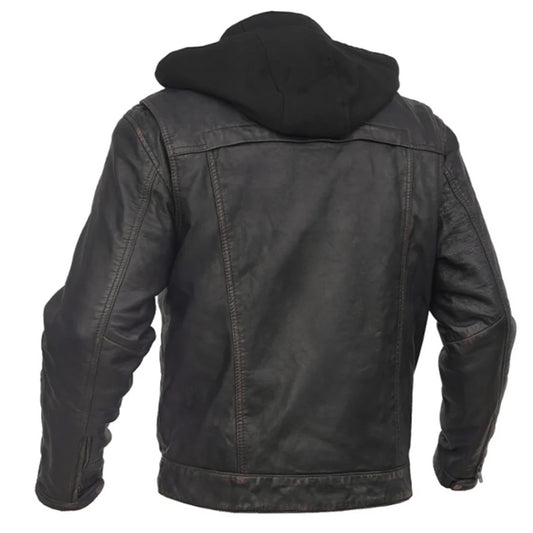 Men's Lightweight Drum Dyed Distressed Naked Lambskin Jacket MC10110