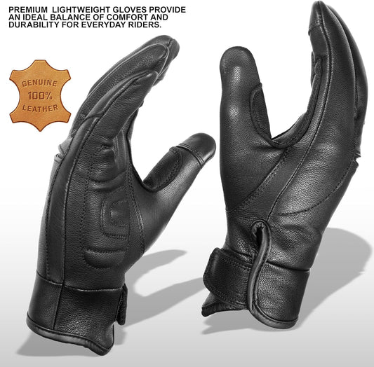 All Season Rider Gloves You Are Go To Leather Motorcycle Companions MC60133