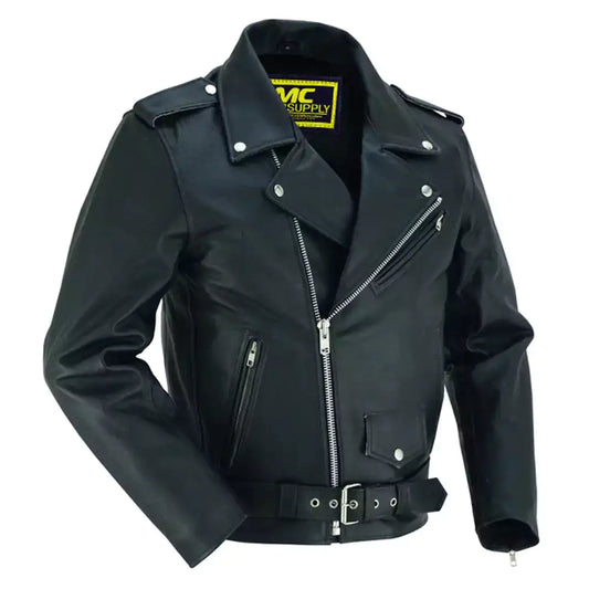 Economy Motorcycle Classic Biker Leather Jacket MC10102