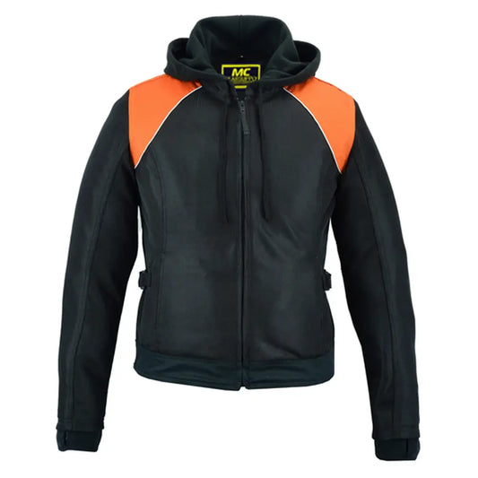 MC30108 WOMEN’S MESH 3-IN-1 RIDING JACKET BLACK-ORANGE