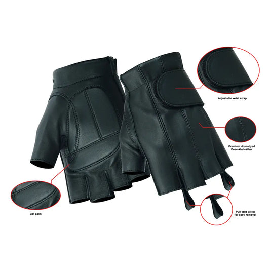MC60145 MEN'S TOUGH DEER SKIN FINGERLESS GLOVE