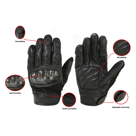 MC60127 LEATHER - TEXTILE SPORTY GLOVE